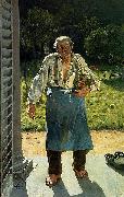 Emile Claus Old Gardener Sweden oil painting artist
